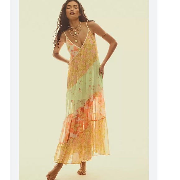 Free People Dresses & Skirts - Free People Multicolor Floral Maxi Dress